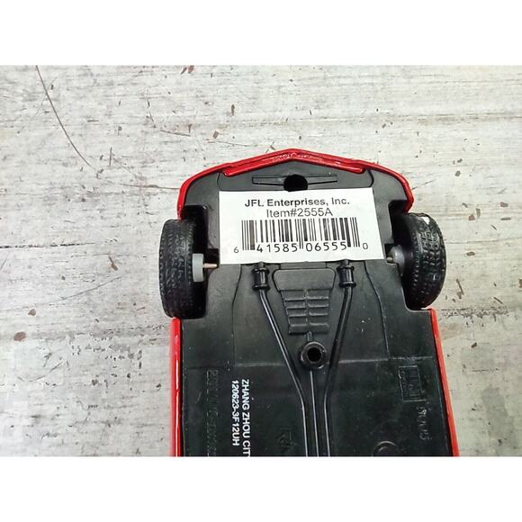 JFL Diecast Camaro Friction Car Red White Race Stripes Opening Doors 2010 4.75" - Picture 7 of 9